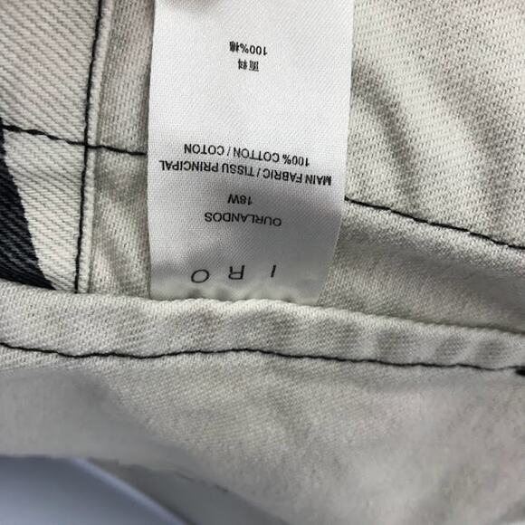 IRO Ourlandos Jacket 38/US 8 Striped Zebra Denim Snap Zip Front Quartet Pockets - Picture 5 of 12